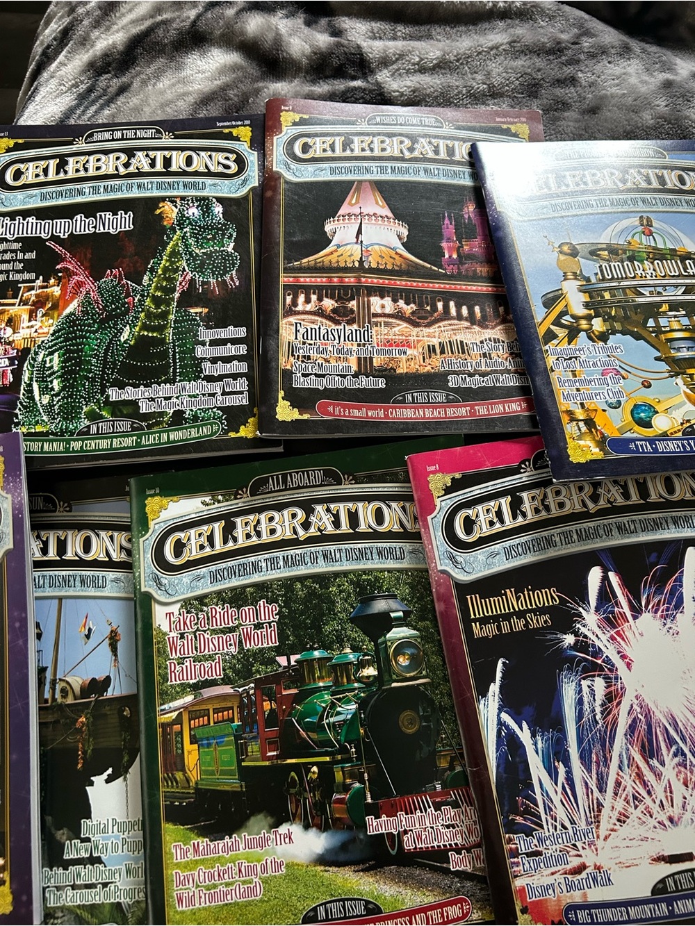 Celebrations Magazine Cover - 'Fun in the Sun' Walt Disney World. Lot of 7